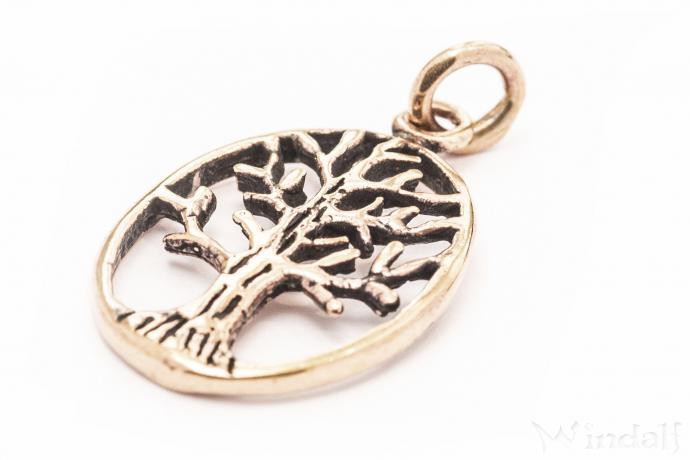 WINDALF Zarter Anhänger YGGDRASIL Kleiner Lebensbaum Bronze - Windalf.de