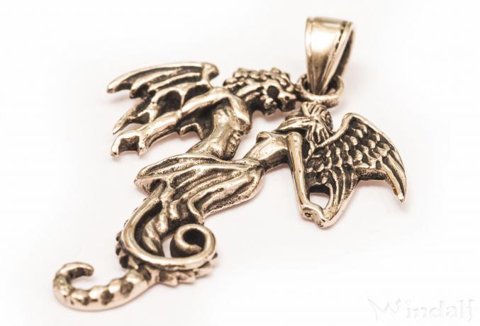 WINDALF Schmuck Anhänger SUCCUBUS Die Schöne & Das Biest Bronze - Windalf.de