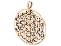 WINDALF Großer Schmuck Anhänger Die BLUME DES LEBENS Ø 3.9 cm Bronze - Windalf.de