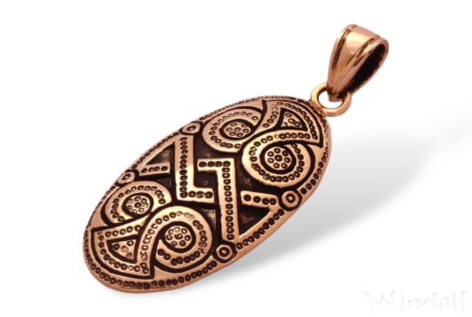 WINDALF Vikings Schutz-Anhänger DAGAZ 4.4 cm Wikinger Amulett Bronze - Windalf.de