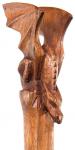 WINDALF Wanderstab Drache NUBIS 150 cm Drachen Wanderstock Handarbeit aus Holz - Windalf.de