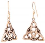 WINDALF Celtic Ohrhänger ALECIA 3.4 cm Taliesins Knoten Schutz Ohrringe Bronze - Windalf.de