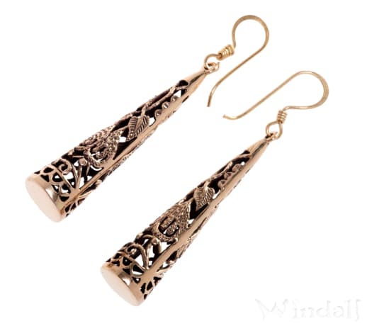 WINDALF Lange Damen Ohrhänger SARINA 5.6 cm Bronze - Windalf.de