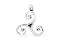 WINDALF Keltischer Schmuck-Anhänger TRIANA  Ø 3.5 cm Großes Amulett Triskele Silber - Windalf.de