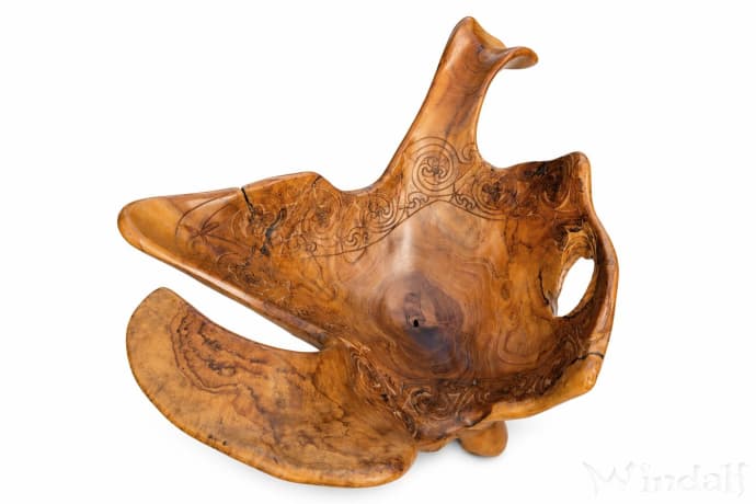 WINDALF Deko-Schale SWEET 30 cm Obstschale Celtic Spirals Handgearbeitetes Unikat - Windalf.de