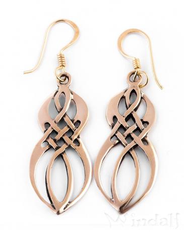 WINDALF Lange Irische Ohrhänger ASKONIA 5 cm Celtic Harmony Liebesknoten Bronze WINDALF Lange Irische Ohrhänger ASKONIA 5 cm Celtic Harmony Liebesknoten Bronze - Windalf.de