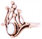 WINDALF Zarter Damen Ring NIKA 18 mm Flammenzauber Perlmutt Bronze - Windalf.de