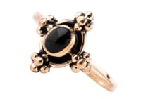 WINDALF R&ouml;mischer Damen Ring ASINA 14 mm Schwarzer Bohemia Onyx Bronze - Windalf.de