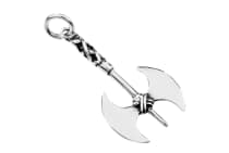 WINDALF Wikinger Schmuck Anhänger FALK 4.1 cm Doppelaxt Silber - Windalf.de