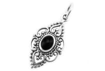 WINDALF Bohemian Anhänger SVANA 2.7 cm Mittelalter-Schmuck Onyx Silber - Windalf.de
