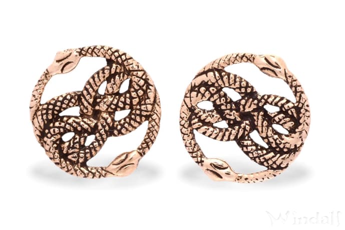 WINDALF Ohrringe AURIN Ø 1.1 cm Wunsch Schlangen-Schmuck Bronze WINDALF Ohrringe AURIN Ø 1.1 cm Wunsch Schlangen-Schmuck Bronze - Windalf.de