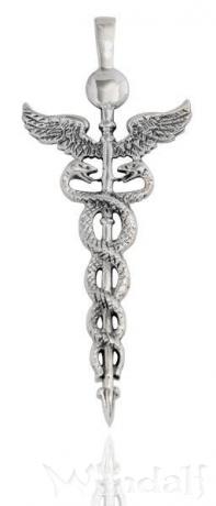 Medizinischer Caduceus Charm, Silber Caduceus Symbol Charm Für Halskette Oder Armband, Arzt Charm, Krankenschwester Charm, Medizinische Symbol Charm