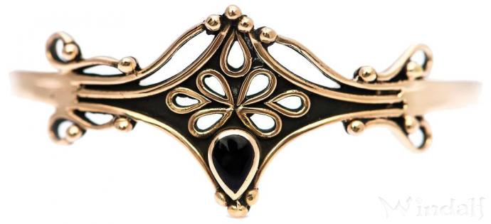 WINDALF Mittelalter-Armreif NALIA Ø 6.1 cm Onyx Elfenschmuck Hochwertige Bronze WINDALF Mittelalter-Armreif NALIA Ø 6.1 cm Onyx Elfenschmuck Hochwertige Bronze - Windalf.de