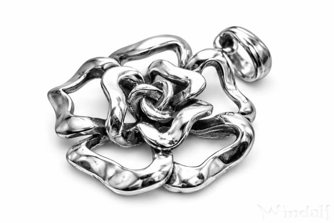 WINDALF Schmuck Anh&auml;nger MIRA 4 cm Zauber-Rose Silber - Windalf.de