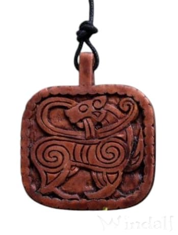 WINDALF Celtic Schmuck Anhänger CUCHULAIN 5.4 cm Schutzanhänger Holz - Windalf.de