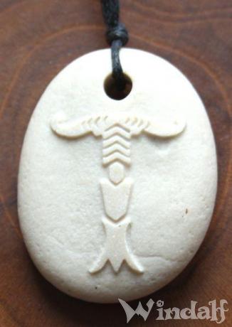 WINDALF Anhänger MANCE Irminsul weißer Stein WINDALF Anhänger MANCE Irminsul weißer Stein - Windalf.de