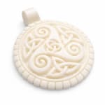 WINDALF Schmuck Anh&auml;nger DANA 4.1 cm Keltische Triskele aus Knochen - Windalf.de