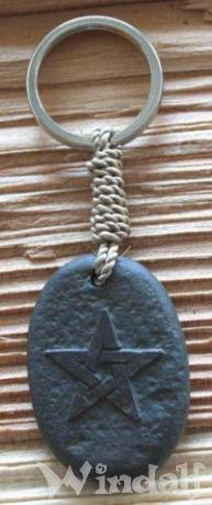 WINDALF Schlüsselanhänger PENTA 3.5 cm Schutz Amulett Pentagramm Grauer Stein WINDALF Schlüsselanhänger PENTA 3.5 cm Schutz Amulett Pentagramm Grauer Stein - Windalf.de
