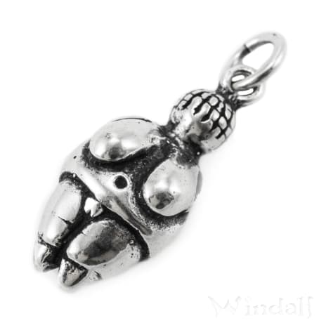 WINDALF Fruchtbarkeits Amulett VENUS VON WILLENDORF 2.8 cm Mutter-Erde-G&ouml;ttin Schmuck Anh&auml;nger Silber - Windalf.de