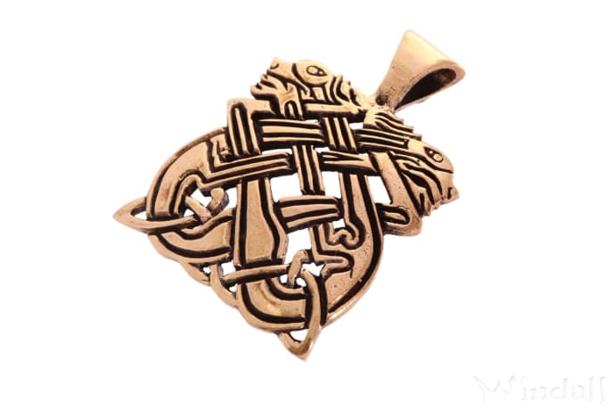 WINDALF Schmuck Anhänger FINLAY 2.9 cm Hunde Schutzamulett Bronze - Windalf.de