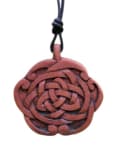 WINDALF Celtic Schmuck Anhänger MIRJA 4.6 cm Keltischer Knoten Handarbeit Holz - Windalf.de