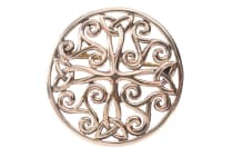 WINDALF Mittelalter Fibel AUREA Ø 3 cm Keltenkreuz Triskele Bronze WINDALF Mittelalter Fibel AUREA Ø 3 cm Keltenkreuz Triskele Bronze - Windalf.de