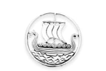 WINDALF Wikinger Fibel SVOLD 2.5 cm Drachenboot Vikings Silber WINDALF Wikinger Fibel SVOLD 2.5 cm Drachenboot Vikings Silber - Windalf.de