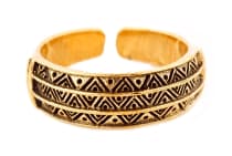 WINDALF Skandinavischer Wikinger Ring TRISTAN 7 mm Dänemark Größenverstellbar Bronze - Windalf.de