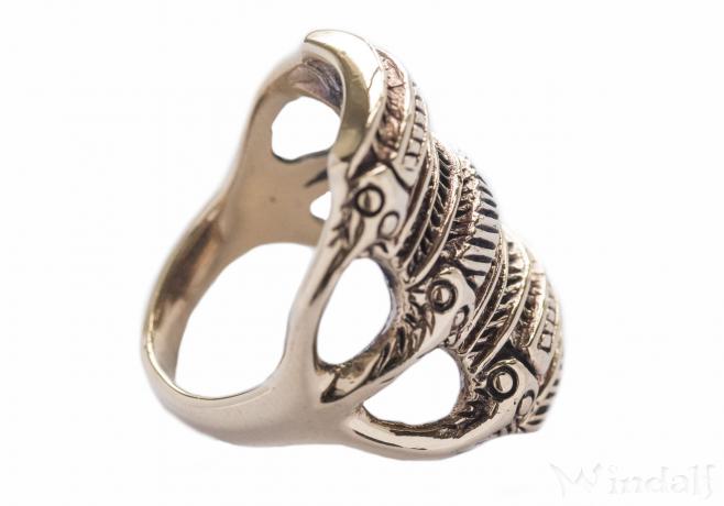 WINDALF Massiver Ring ALVAR 26 mm Wikinger Kraftring Bronze - Windalf.de