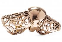 WINDALF Vintage Ring ARIAN 59 mm Ritterring Steam Punk & Ornamente Handarbeit Bronze - Windalf.de