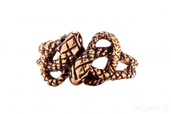 WINDALF Paradies Schlangen Ring ZAINA 12 mm Schlangenzauber Schutzring Bronze WINDALF Paradies Schlangen Ring ZAINA 12 mm Schlangenzauber Schutzring Bronze - Windalf.de