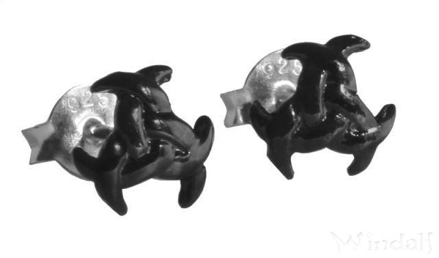 WINDALF Celtic Ohrstecker NUADA 7 mm Keltische Trinität Silber - Windalf.de