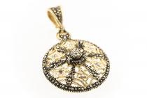 WINDALF Mittelalter Damen Schmuck Anhänger RAYA 3.9 cm Trachtenschmuck Vergoldet Silber WINDALF Mittelalter Damen Schmuck Anhänger RAYA 3.9 cm Trachtenschmuck Vergoldet Silber - Windalf.de