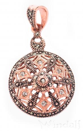 WINDALF Bohemia Schmuck-Anhänger RAYA Ø 4 cm Vergoldetes Mittelalter Glücks-Amulett Bronze - Windalf.de