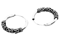 WINDALF Silbercreolen DAIN Ø 19 mm Nordischer Ohrschmuck Silber - Windalf.de