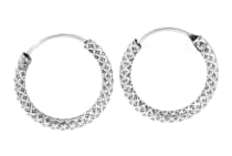 WINDALF Schmuck Creolen RAGNAR Ø 16 mm Wikinger Rauten Handarbeit Silber - Windalf.de