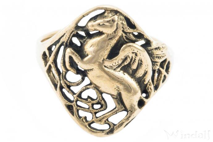 WINDALF Glücks Ring ICARA 18 mm Kleiner Magic Pegasus Windpferd Bronze WINDALF Glücks Ring ICARA 18 mm Kleiner Magic Pegasus Windpferd Bronze - Windalf.de