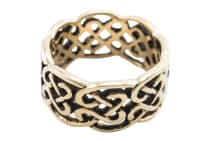 WINDALF Keltischer Ring DURIN 9 mm Skandinavischer Partnerring  Bronze - Windalf.de