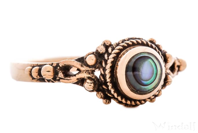 WINDALF Damen Ring TIANA 7 mm Seeopal Bronze - Windalf.de