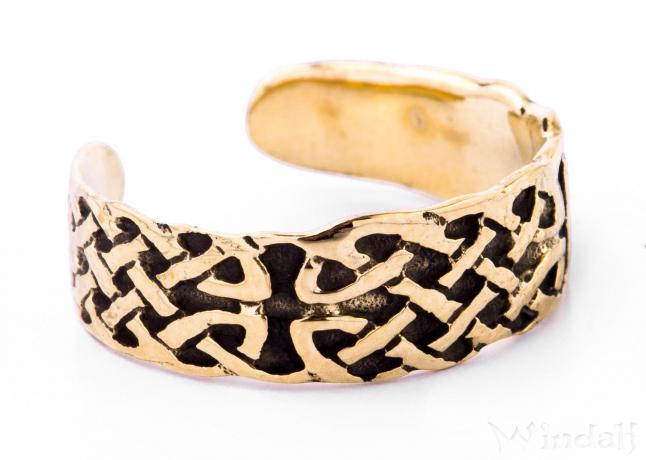 WINDALF Celtic Zehenring THORALF 6 mm Keltischer Knoten Fußring Bronze - Windalf.de