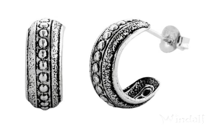 WINDALF Wikinger Ohrringe CITAN 1.4 cm Vikings Ohrschmuck Silber - Windalf.de