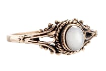 WINDALF Damen Ring ALICIA 7 mm Mittelalter-Schmuck Perlmutt Bronze - Windalf.de