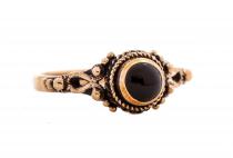 WINDALF Zarter Vintage Ring MEDUNA 7 mm Onyx Steam Punk Gothic Schmuck Bronze - Windalf.de