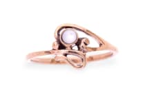 WINDALF Zarter Damen Ring ELINA 9 mm Perlmutt Schmuck Bronze - Windalf.de