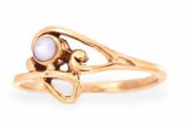 WINDALF Zarter Damen Ring ELINA 9 mm Perlmutt Schmuck Bronze - Windalf.de
