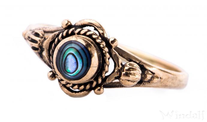 WINDALF Zarter Damen Ring RICA 8 mm Seeopal Bronze WINDALF Zarter Damen Ring RICA 8 mm Seeopal Bronze - Windalf.de