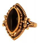 WINDALF Vintage Giftring SORA 2.2 cm Gothic Schwarzer Onyx Hochwertige Bronze WINDALF Vintage Giftring SORA 2.2 cm Gothic Schwarzer Onyx Hochwertige Bronze - Windalf.de
