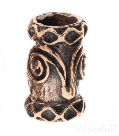WINDALF Kelten Haarperle Bartschmuck DWALIN 14 mm Keltische Bronzeperle Bronze WINDALF Kelten Haarperle Bartschmuck DWALIN 14 mm Keltische Bronzeperle Bronze - Windalf.de