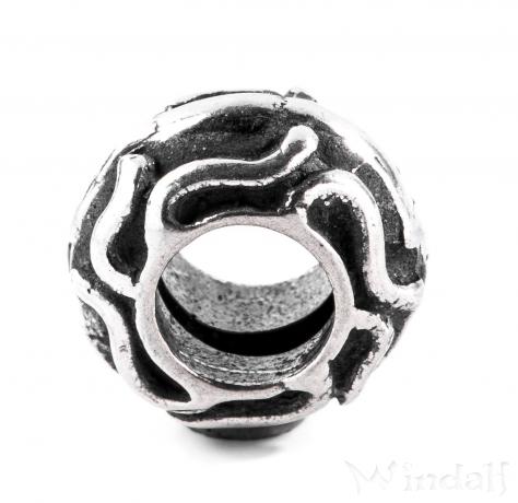 WINDALF Wikingerperle ALUIR Ø 12 mm Vikings Nordsonne Haarschmuck Bartschmuck Silber - Windalf.de