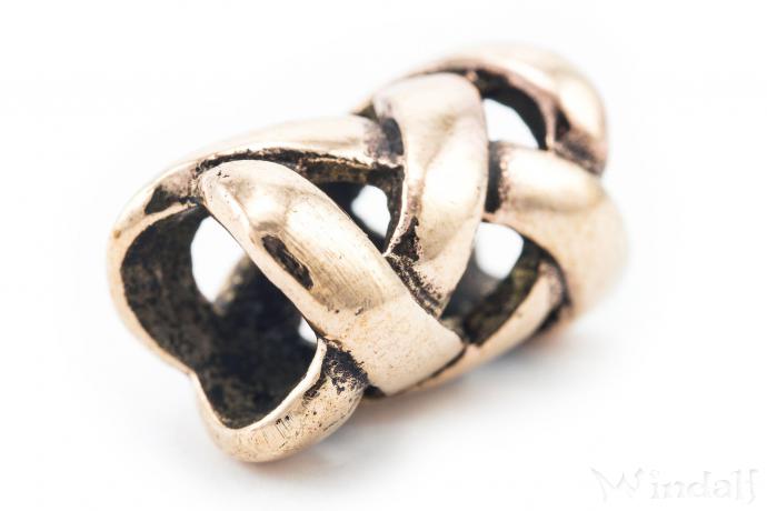 WINDALF Bartperle & Haarschmuck NEMETONA 15 mm Celtic Haarperle Bronze - Windalf.de